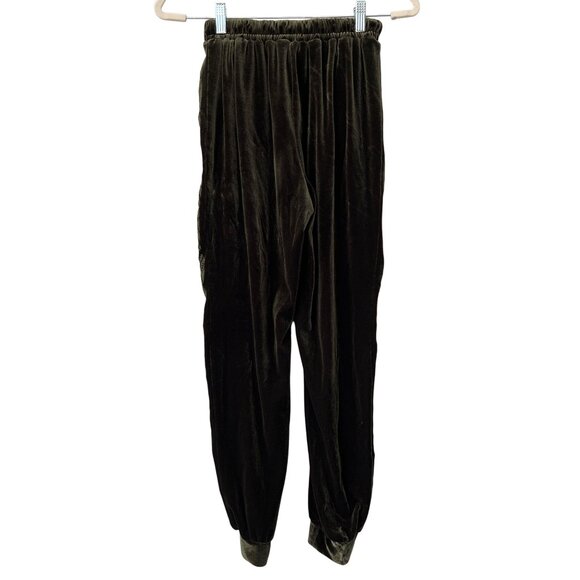 Driftwood Davey Embroidered Velvet Jogger Pants Womens M Green Polyester Blend - Picture 3 of 9